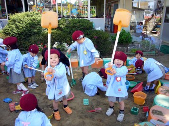 お砂場遊び、大好き！