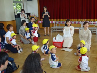 入園式中の様子です