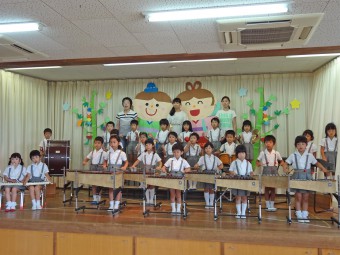 大きい組さんの合奏風景