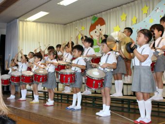 トリは年長の鼓隊です。かっこいい！