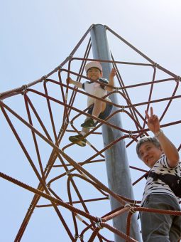 てっぺんまで登った勇気のある子もいました！