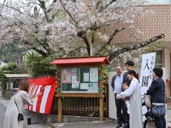 めずらしく桜が残ってて良かったですね