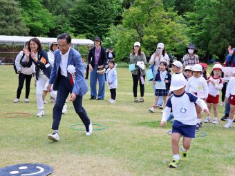 よ～し、知事さんと競争だ！