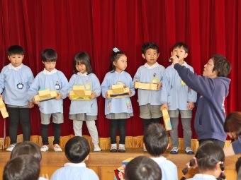 年長さんからも後輩へメッセージを伝えています