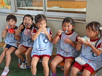 かき氷を食べてちょっと休憩