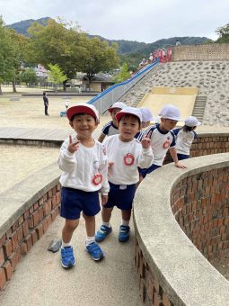 石の迷路も大人気！