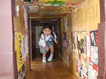 土のトンネル！