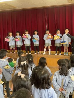 年長さんからも後輩へメッセージを伝えています